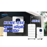 Hibrid Córas Fuinneamh Gréine 30kw Le Tiontú Éifeachtach